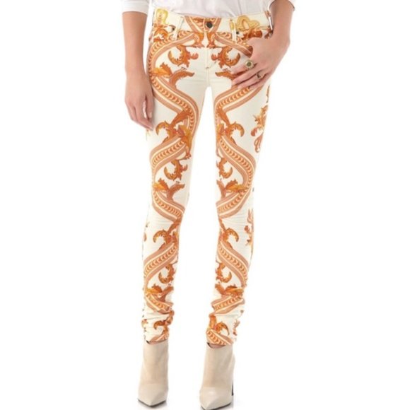 COH The Avedon Ultra Skinny Gold Velvet Jeans 26 - Picture 9 of 9